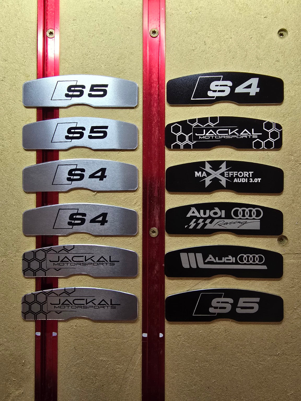 Next Gear Fabrication Audi S4 S5 brake face plate design options